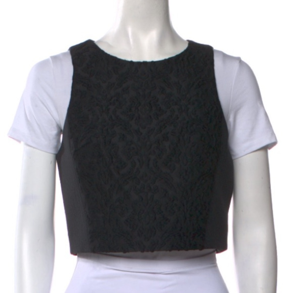 Tibi jacquard vest with zip back
